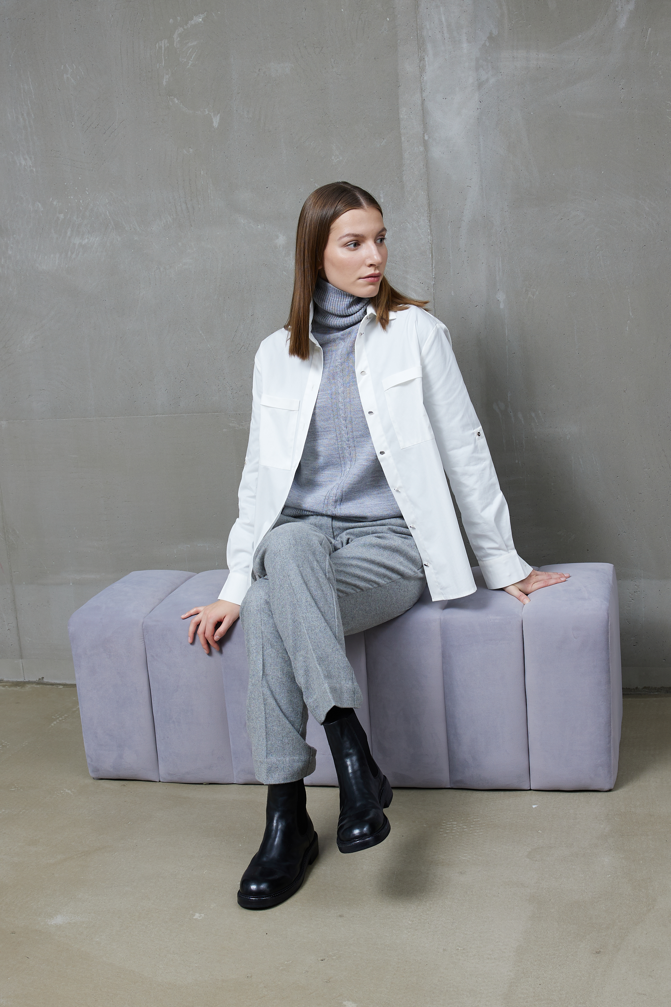 Зимние брюки шерсть SPORT CHIC GREY