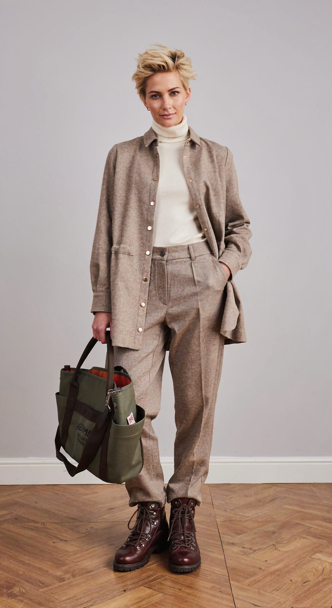 Рубашка шерсть SPORT CHiC BEIGE