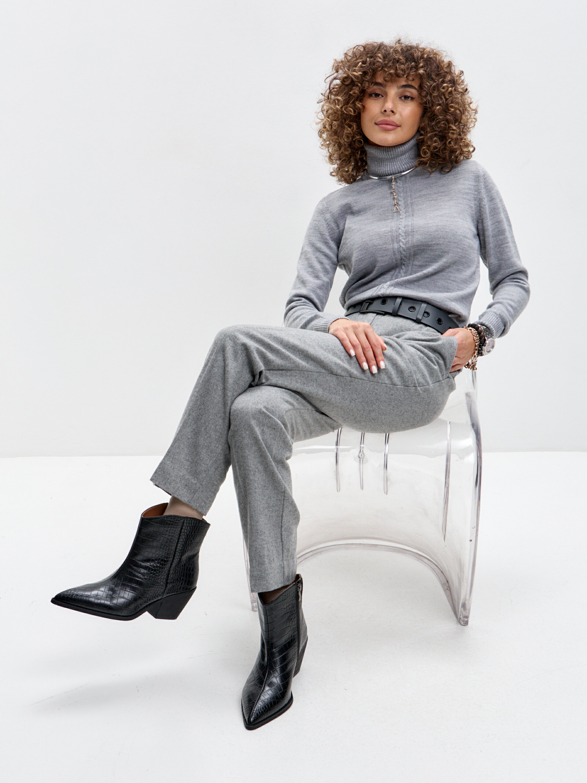 Зимние брюки шерсть SPORT CHIC GREY